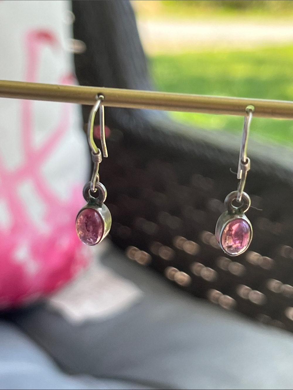 Pink Tourmaline 925 Silver earrings - Picture 8 of 12